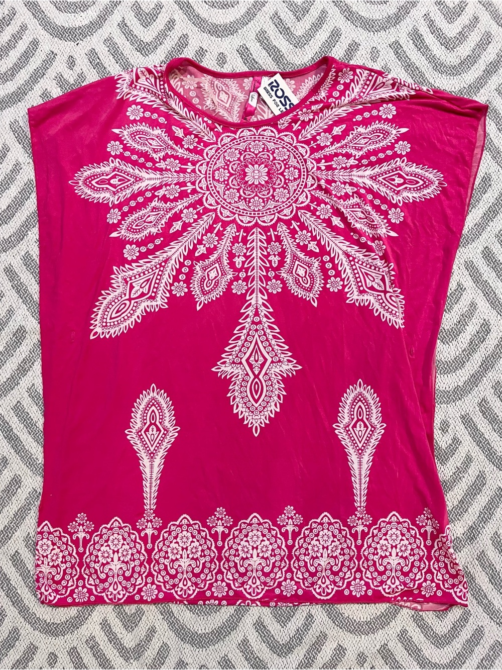Cristina Love Pink White Mini Dress XL NWT